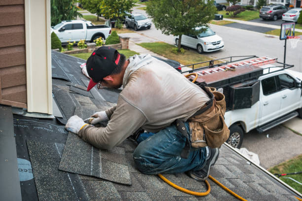 Professional Roof Inspection technician working in Juliustown, NJ